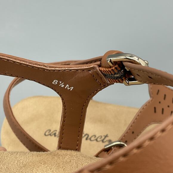 NEW Easy Street Women’s Dorinda Wedge Sandals Tan Size 8.5M - Picture 5 of 10